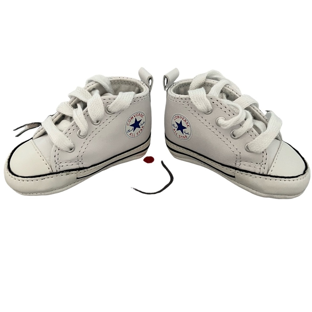 Converse White Baby High-Top Sneakers with Rubber Sole